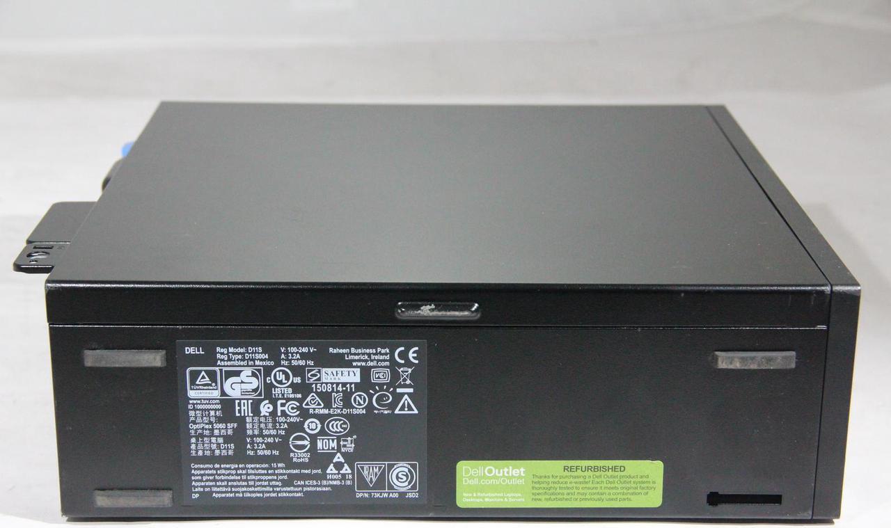 Alt view image 2 of 4 - Dell OptiPlex 5060 Small Form Factor - Intel Core i7 8700 CPU@3.20GHz - 256GB Solid State Drive + 500GB Hard Drive - 8GB Memory - B Grade - Windows 10 Pro