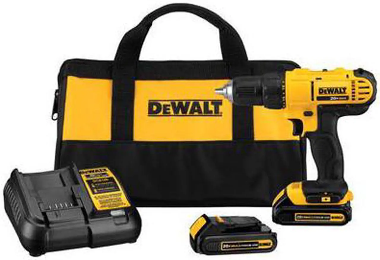 Alt view image 3 of 20 - Dewalt DCD771C2 20V MAX Brushed Lithium-Ion 1/2 in. Cordless Compact Drill Driver Kit with 2 Batteries (1.3 Ah)