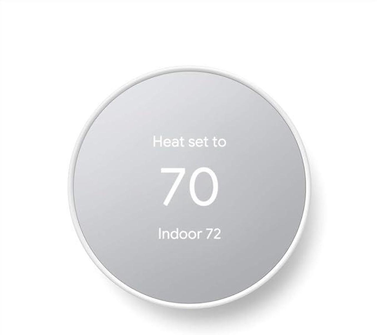 Main image of Google Nest Thermostat - Smart Thermostat for Home - Programmable WiFi Thermostat - Snow
