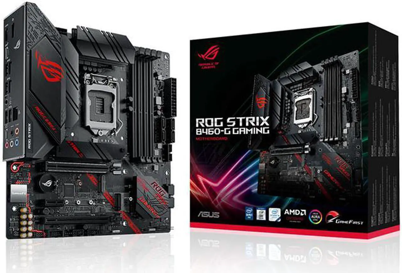 Main image of ASUS ROG STRIX B460-G GAMING LGA 1200 Intel B460 DDR4 Micro ATX Motherboard (90MB1460-M0EAY0)