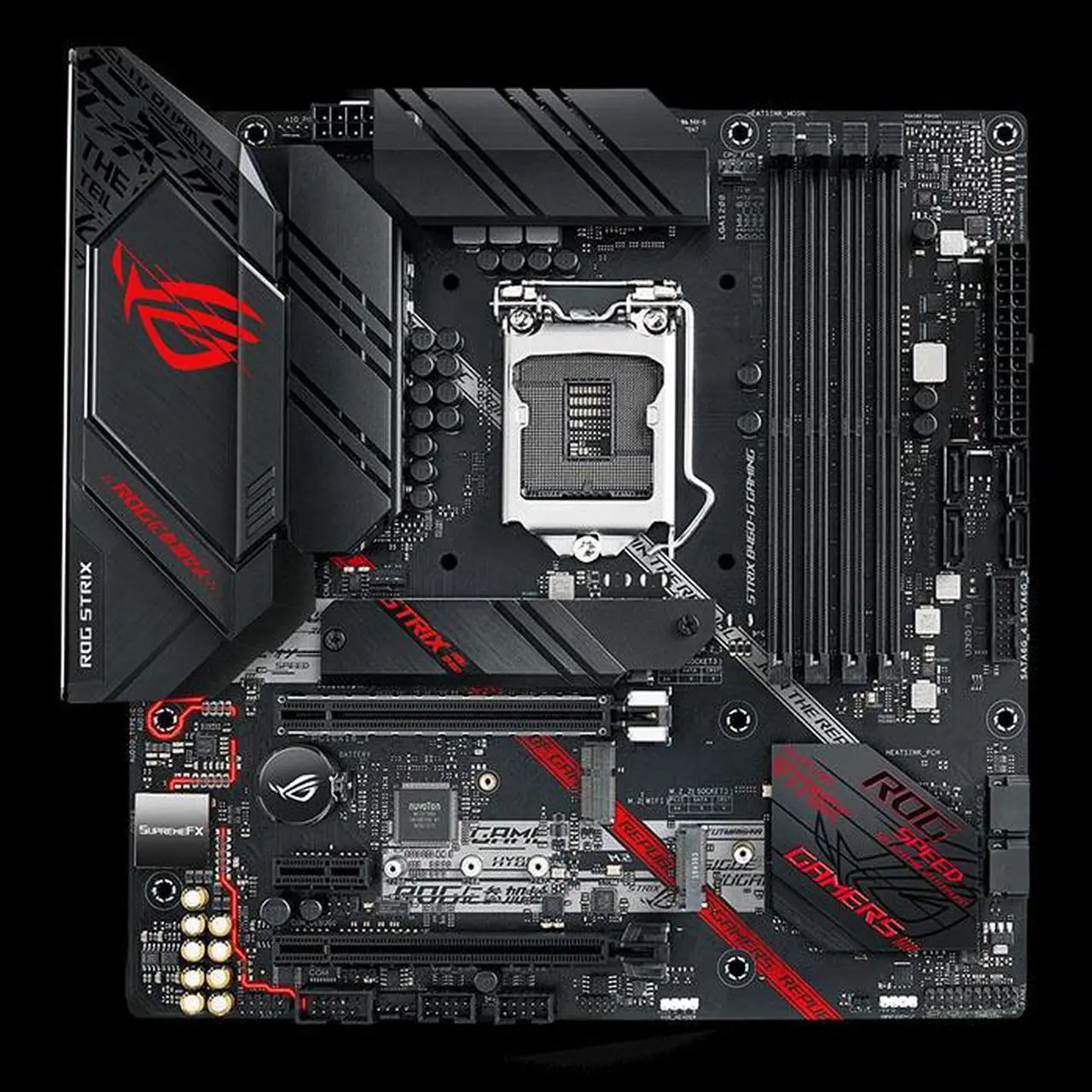 Alt view image 3 of 7 - ASUS ROG STRIX B460-G GAMING LGA 1200 Intel B460 DDR4 Micro ATX Motherboard (90MB1460-M0EAY0)