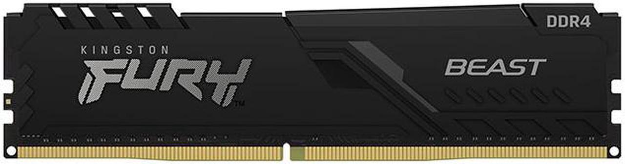 Alt view image 3 of 13 - Kingston FURY Beast 128GB (4 x 32GB) 288-pin DIMM DDR4 3600 MHz CL18 Black Memory (KF436C18BBK4/128)