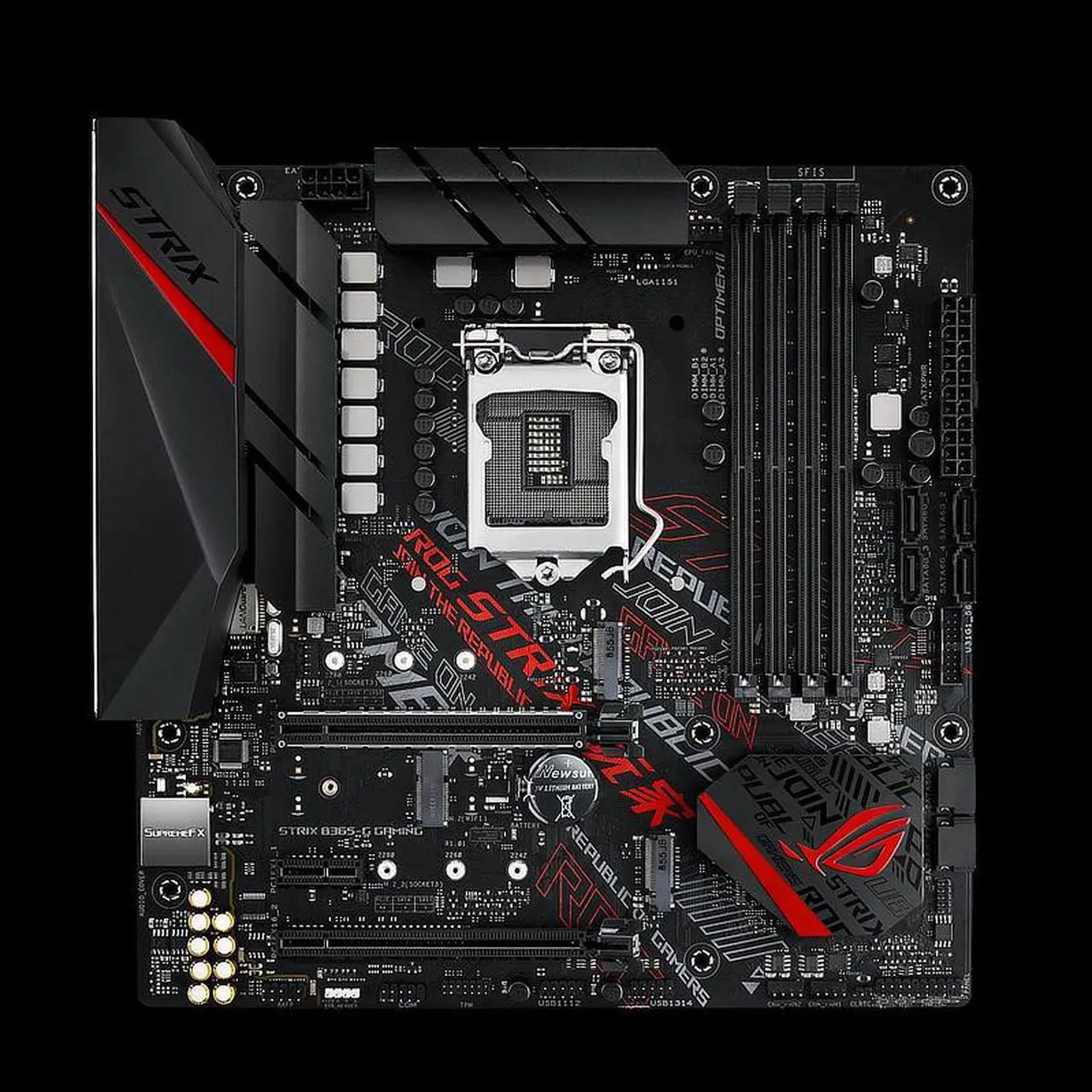 Alt view image 2 of 6 - ROG STRIX B365-G GAMING LGA 1151 Intel B365 DDR4 Micro ATX Motherboard (90MB11G0-M0EAY0)