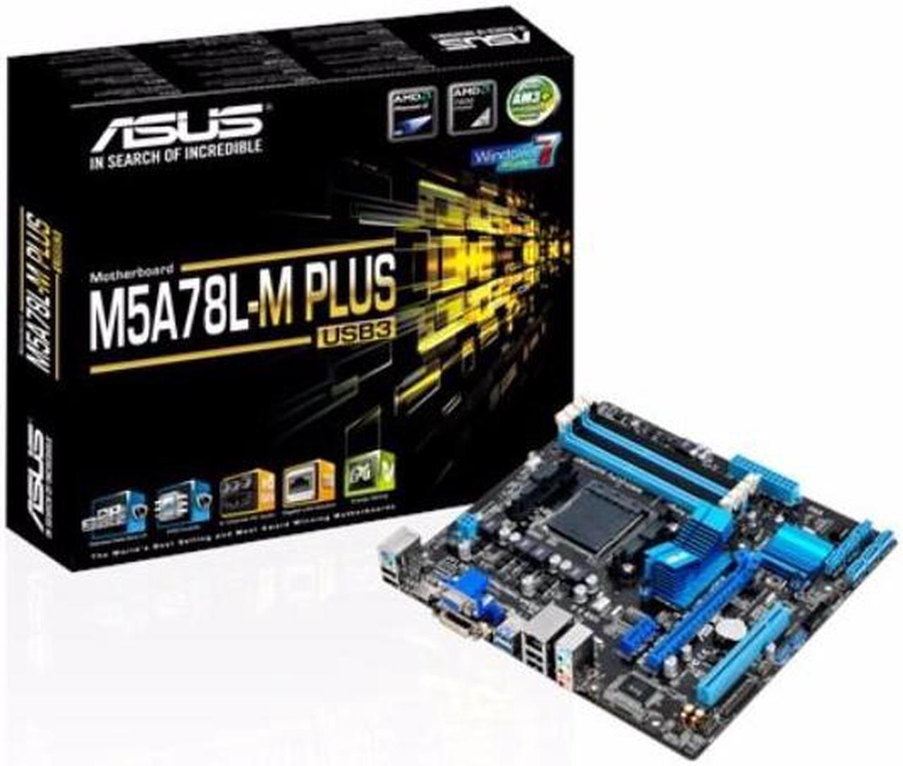 ASUS M5A78L-M PLUS/USB3 AM3+ AMD 760G (780L) USB 3.0 HDMI Micro ATX AMD Motherboard