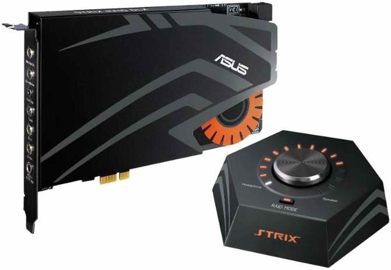 ASUS STRIX RAID DLX ESS SABRE9016 Premier 8 Channel Audio DAC Channels 24-bit Up to 192KHz PCI Express Interface Gaming Sound Card