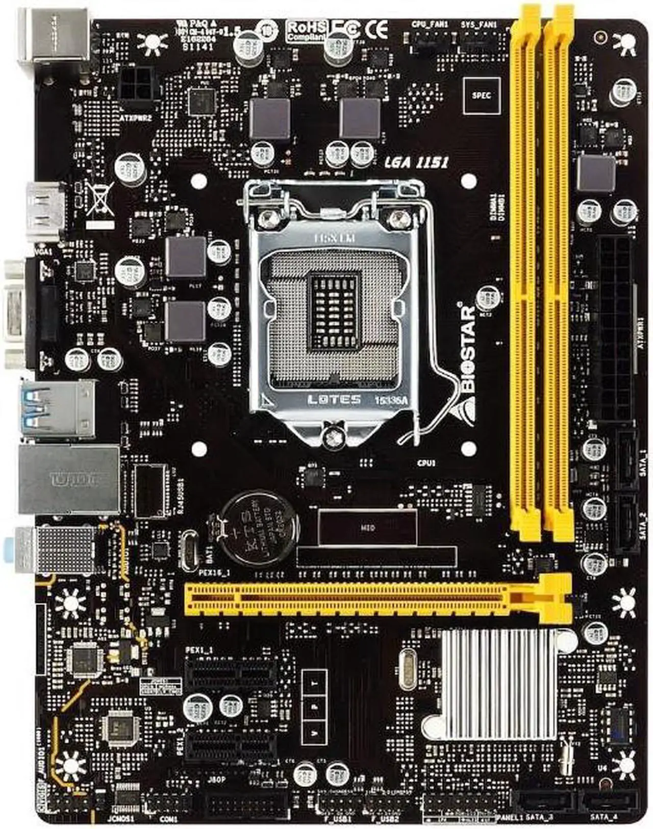 Alt view image 2 of 4 - Biostar Intel H310MHC Socket LGA 1151 DDR4 Micro ATX Motherboard (H310MHC)