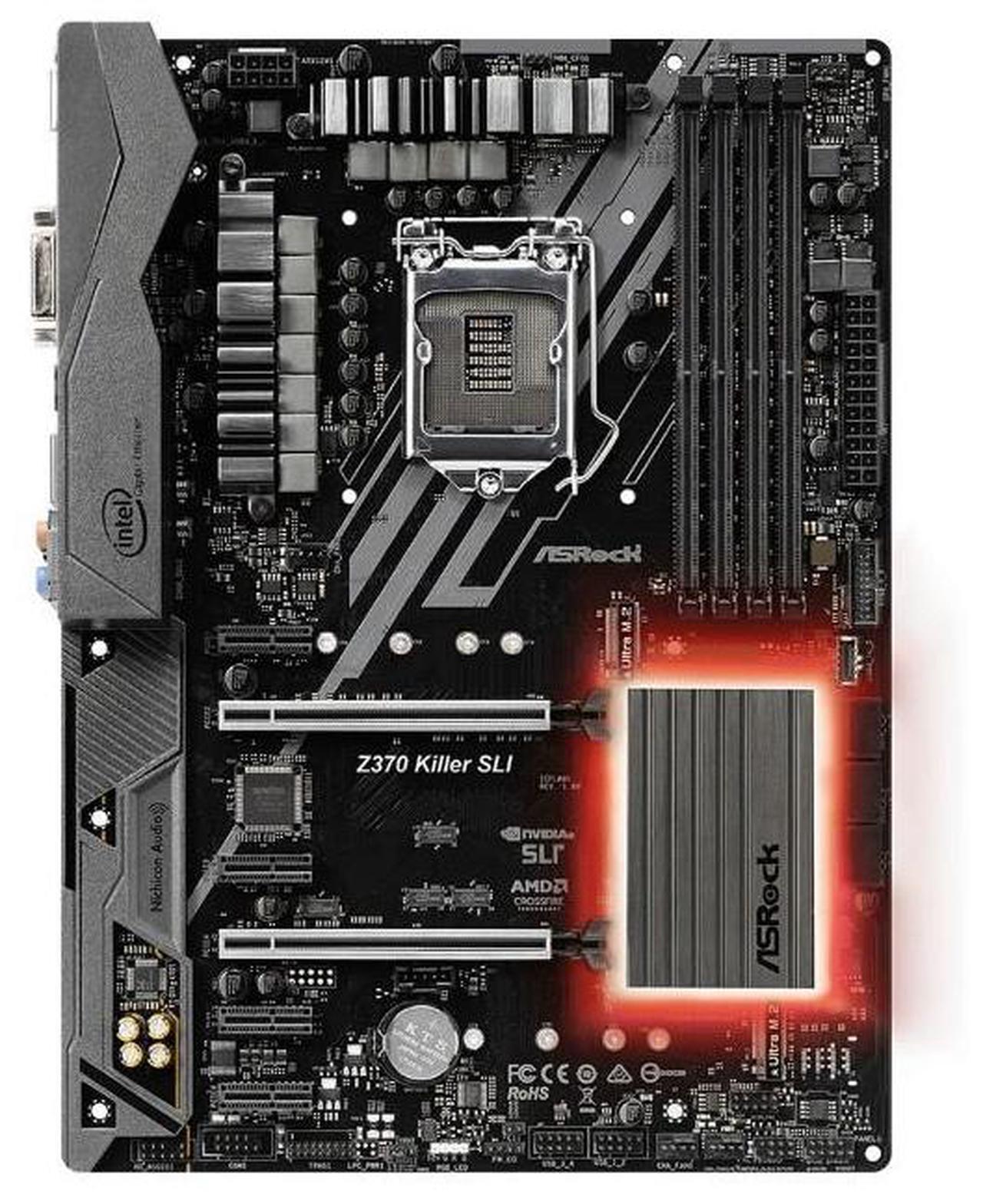 Alt view image 2 of 10 - ASRock Intel Z370 Killer SLI Socket LGA 1151 DDR4 ATX Motherboard (Z370 KILLER SLI)