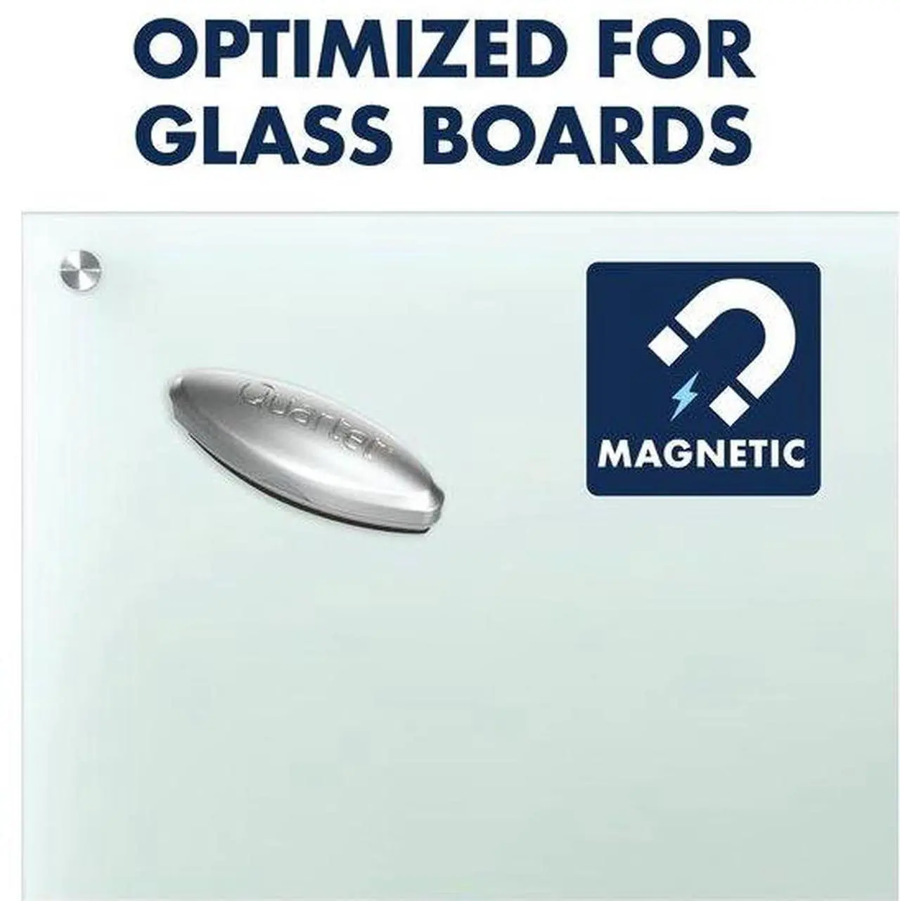 Alt view image 3 of 20 - Quartet SFEB3 Premium Magnetic 3-in-1 Glass Board Eraser, 6 1/2" x 2" x 1 3/8", Silver