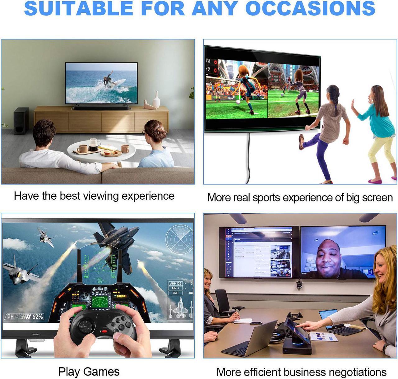 Alt view image 7 of 7 - 8K Optic Fiber HDMI 2.0 Cable, UHD HDR 8K 48Gbps,8K@60Hz 4K@120Hz Dynamic HDR 10, eARC, Dolby Vision, HDCP2.2, 4:4:4 Compatible with Apple TV, Nintendo Switch, Roku, QLED 8K Q900 TV, 10m 33ft
