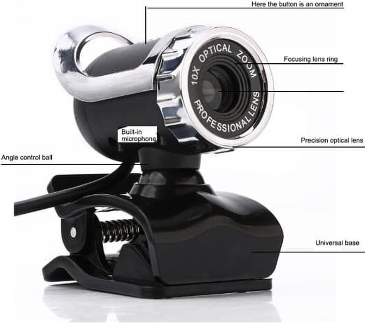 Alt view image 3 of 7 - Webcam USB 2.0 480P Camera Web Cam 360 Degree MIC Clip-on for PC Laptop Web Cam Web Camera