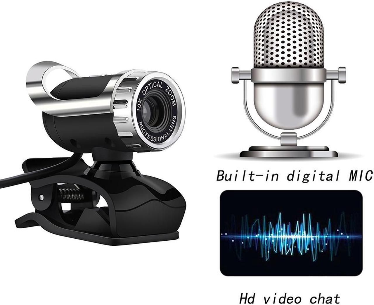 Alt view image 6 of 7 - Webcam USB 2.0 480P Camera Web Cam 360 Degree MIC Clip-on for PC Laptop Web Cam Web Camera