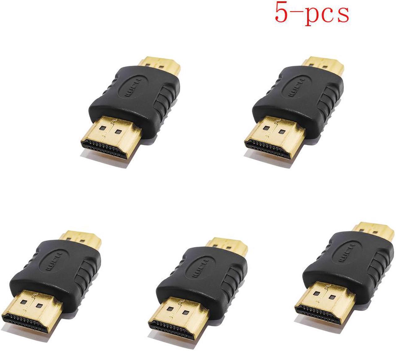 HDMI Male to Male Adapter,SinLoon 19 Pin HDMI Male Type A to HDMI Male Type A M/M Extender Adapter Converter Coupler Connector for HDTV(5-Pack,Gold Plated)