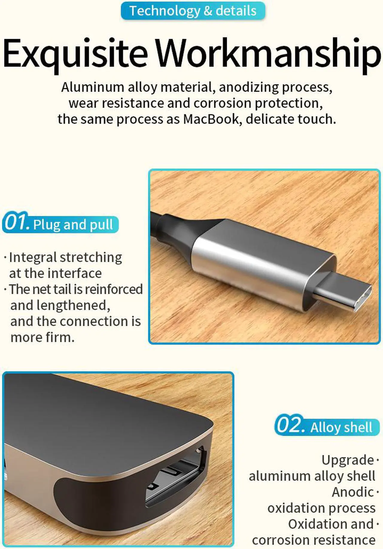Alt view image 3 of 7 - Jansicotek USB C Hub, 6 in 1 USB C Adapter, USB C Dongle with 4K to HDMI, 87W PD Charging Port, USB 3.0/2.0 Ports, SD Card Reader, USB-C Hub for MacBook Pro, iPad Pro, XPS More Type C Devices