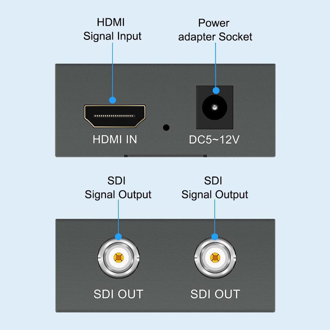 Alt view image 3 of 7 - HDMI to SDI Converter( HDMI to SDI Converter) Support SDI/HD-SDI/3G-SDI for Cameras SDI Monitor HDTV