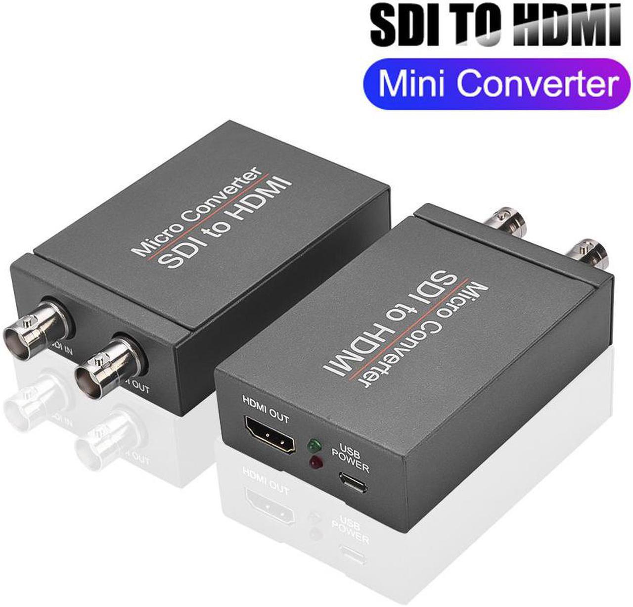 Main image of SDI (SD-SDI/HD-SDI/3G-SDI) to HDMI Converter, HDMI Input to SDI 2 Output Support SD/HD/3G-SDI 1080P HDMI to SDI for Camcorder Camera to TV