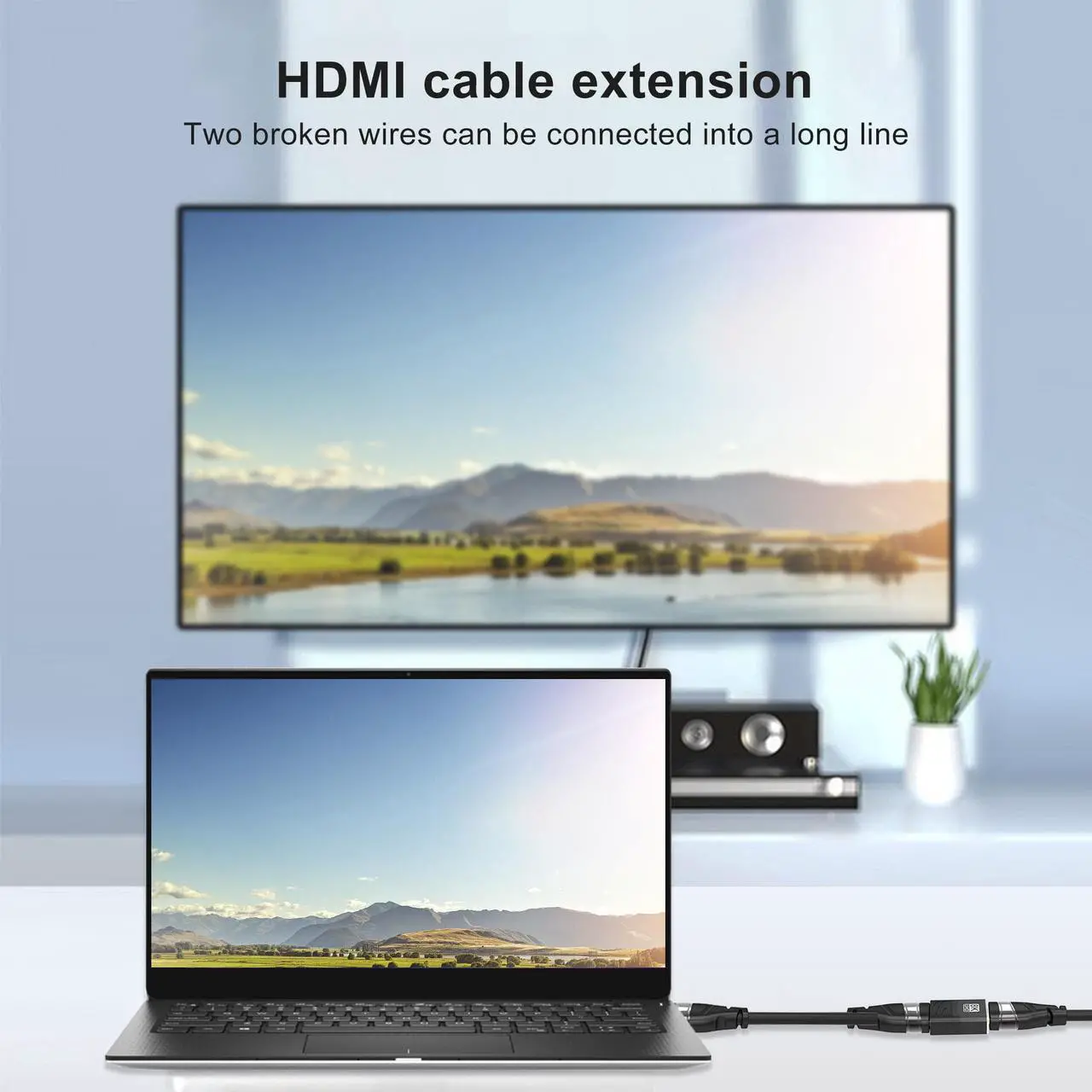 Alt view image 5 of 7 - 8K HDMI-compatible Extender 2.1 Cable Adapter Male to Female Cable Converter for HDTV PS4 PS5 Laptop 4K HDMI Extender Male to Female