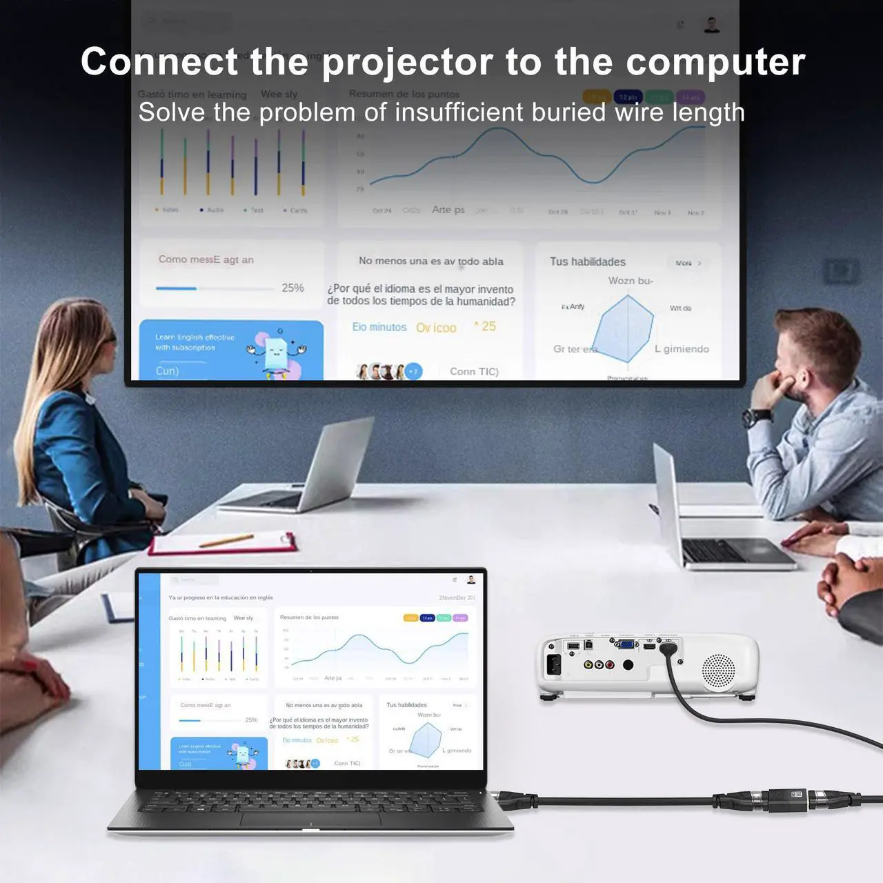 Alt view image 6 of 7 - 8K HDMI-compatible Extender 2.1 Cable Adapter Male to Female Cable Converter for HDTV PS4 PS5 Laptop 4K HDMI Extender Male to Female