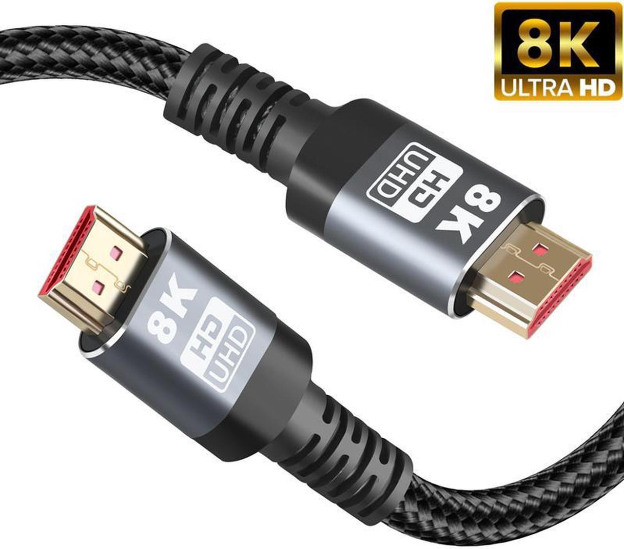 8K 48Gbps HDMI 2.1 Cable 3.3 Feet 8K60 4K120 eARC ARC HDCP 2.3 2.2 Ultra High Speed Compatible with Dolby Vision Apple TV Roku Sony LG Samsung PS5 PS4 Xbox Series X RTX 3080