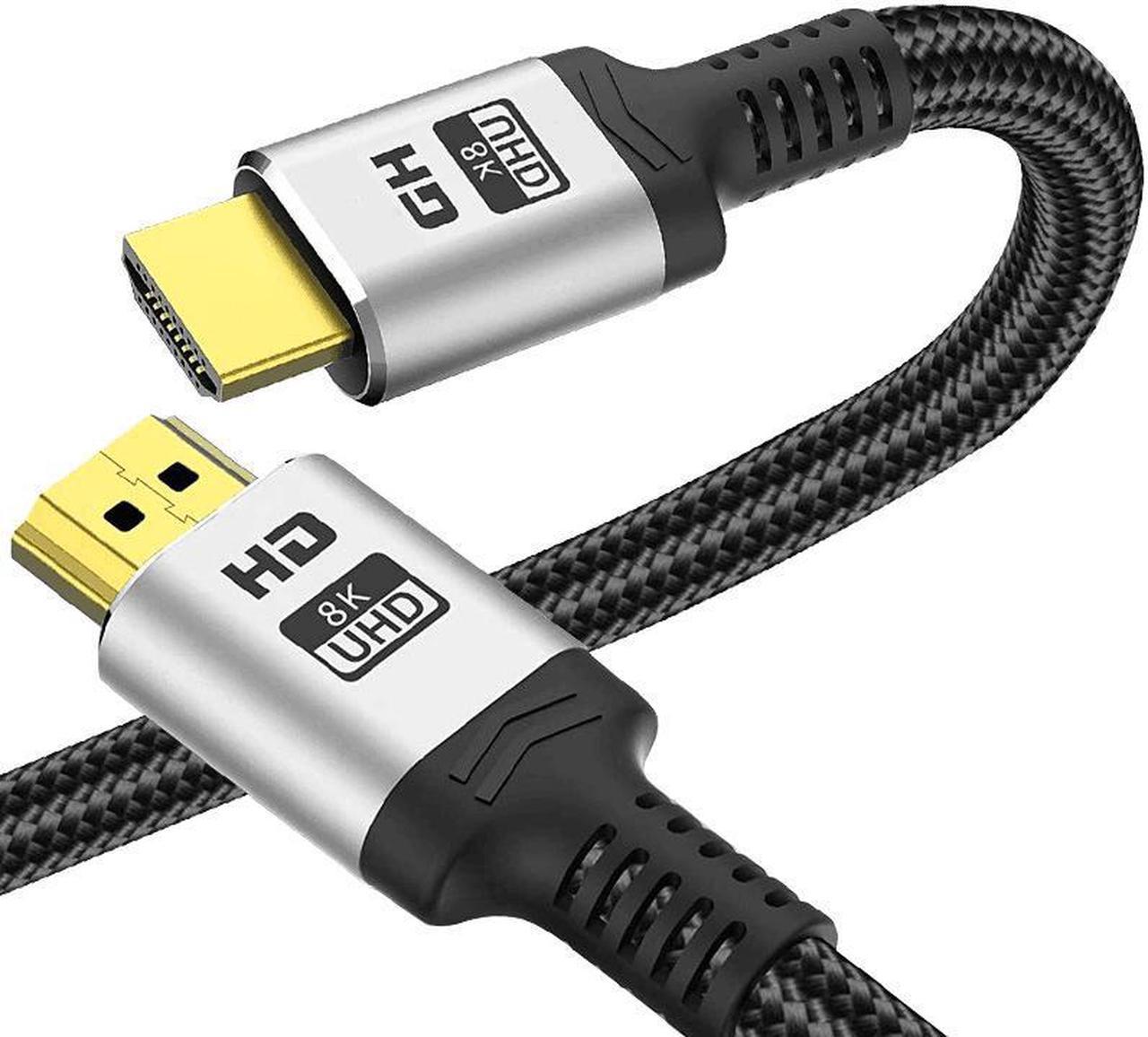 8K HDMI Cable 6.6ft Certified 2.1 48Gbps Ultra High Speed HDMI Cables Premium Braided 8K@60Hz 4K@120Hz 4K@144Hz HDCP 2.2&2.3 CL3 ARC eARC Dolby - HD/HDR/HDTV/PS5/PS4/Xbox