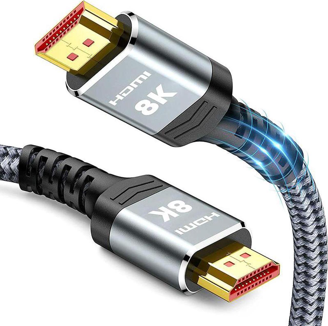 8K@60Hz HDMI Cable, Ultra High Speed 4K@120Hz 48Gbps 6.6 ft Ultra HD HDMI to HDMI Cord, Support Dynamic HDR, eARC, Dolby Atmos, Compatible with PlayStation 5, Xbox Series X, Samsung TVs