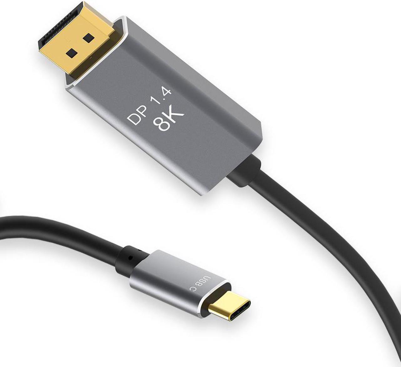 USB C to DisplayPort 1.4 8K Cable Stouchi 3M/10Ft Thunderbolt 4/3 to DisplayPort 4K@144Hz/120Hz 5K@60Hz 2K@240Hz HBR3 DP1.4 Adapter for 2021 MacBook Pro, M1 Mac Mini, Dell XPS