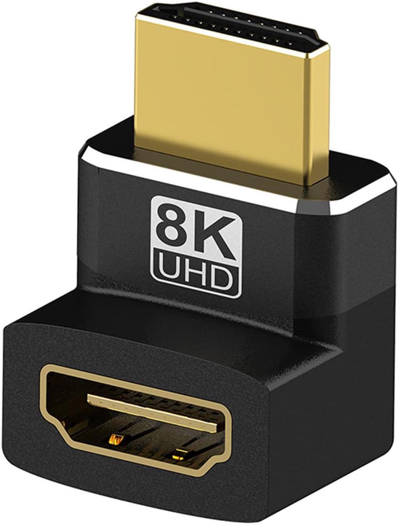 Alt view image 2 of 7 - Jansicotek 2 Pack HDMI Adapter 90 and 270 Degree Right Angle HDMI Male to Female Adapter Support 8K@60Hz / 3D&4K HDMI Extender