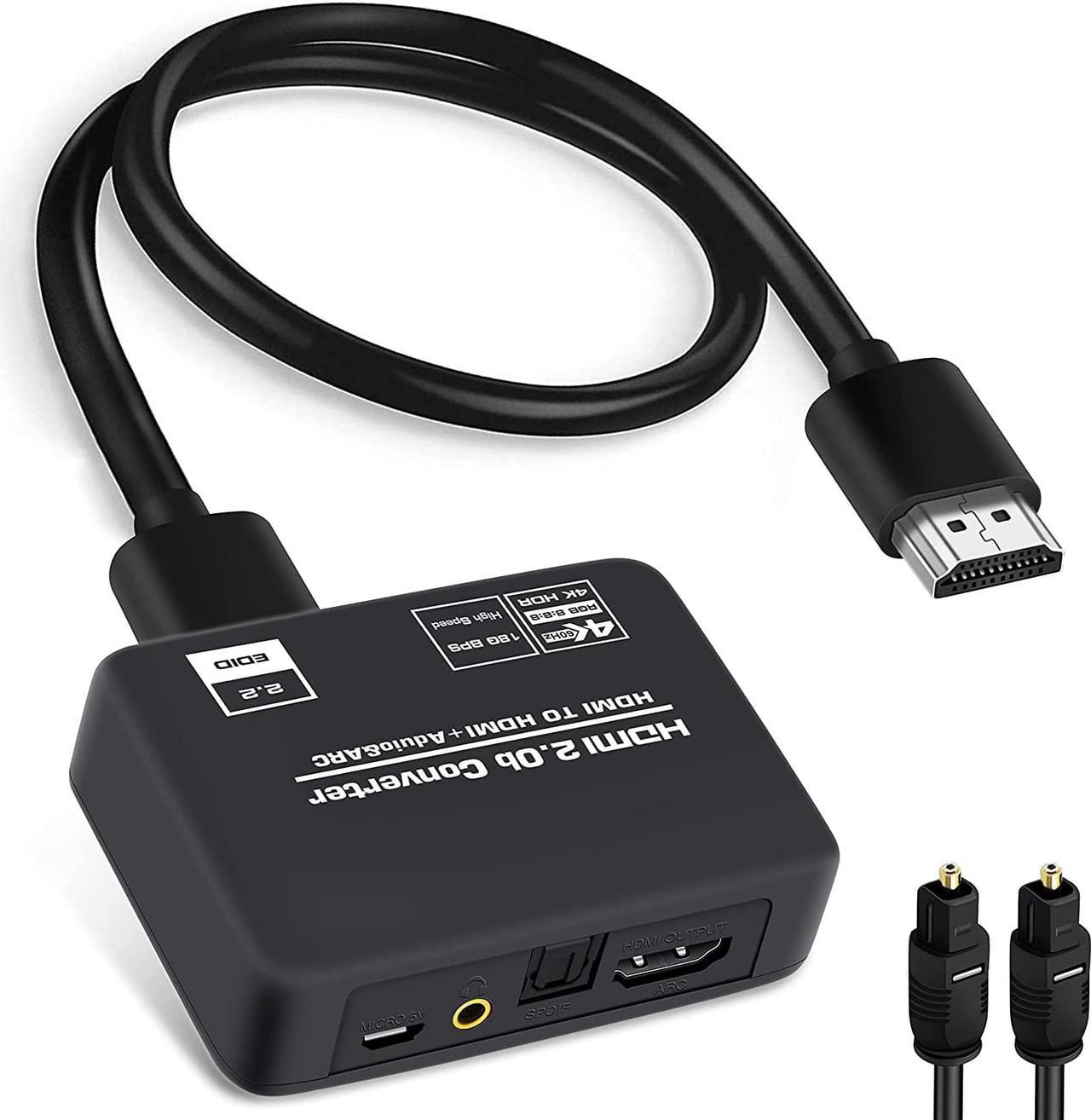 Main image of Jansicotek HDMI Audio Extractor, 4K@60Hz HDMI to HDMI + Optical Toslink SPDIF + 3.5mm Audio Output, HDMI Audio Converter Adapter Embedder Support 1080P 3D Suit for Fire Stick, Xbox, Laptop