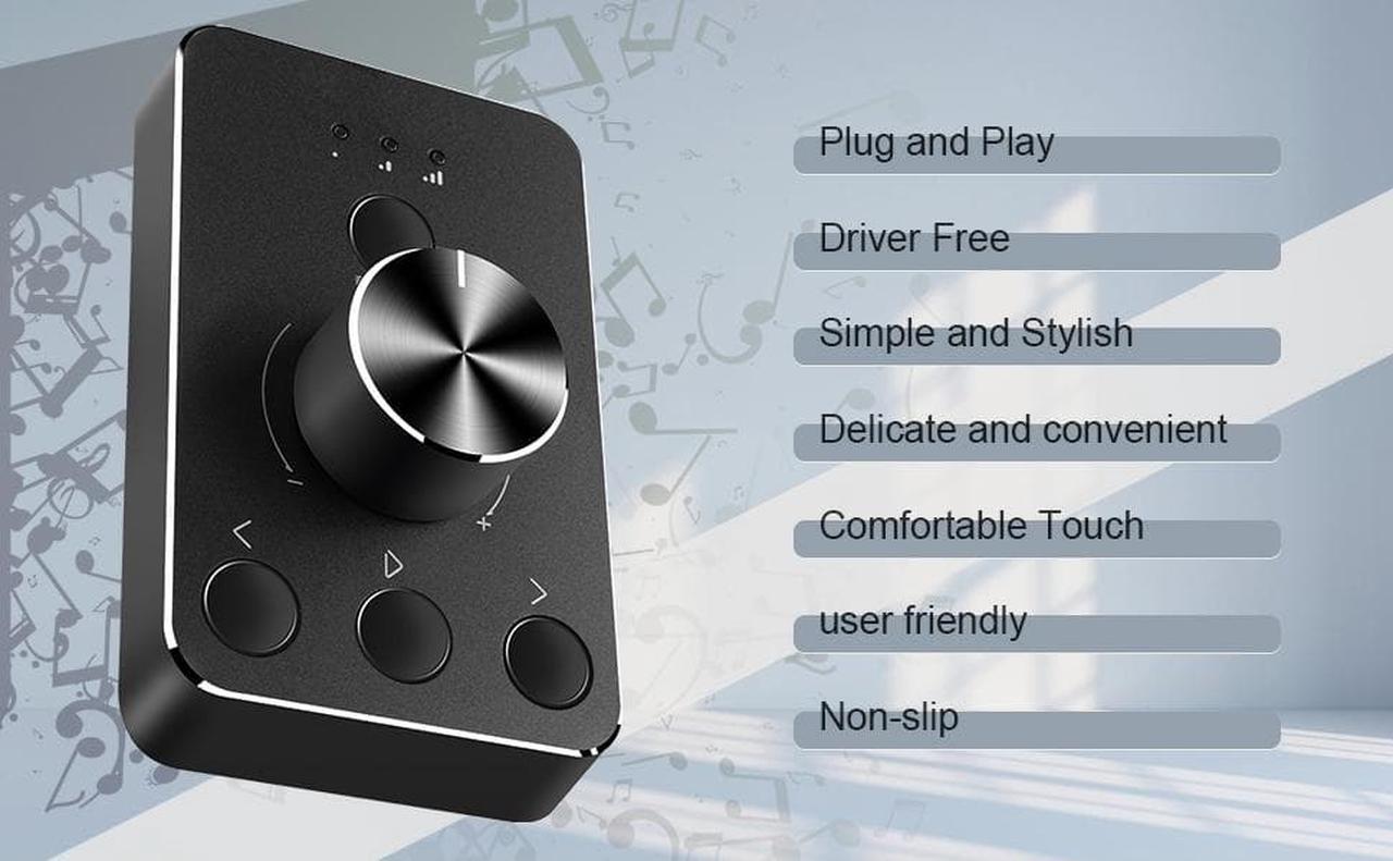 Alt view image 5 of 7 - USB Volume Control Multimedia Controller Knob PC Volume Control Knob Speaker Audio Multimedia Volume Remote Control Adjuster with One Key Mute Function Support Win7/8/10/XP/Mac/Vista/Android/iOS
