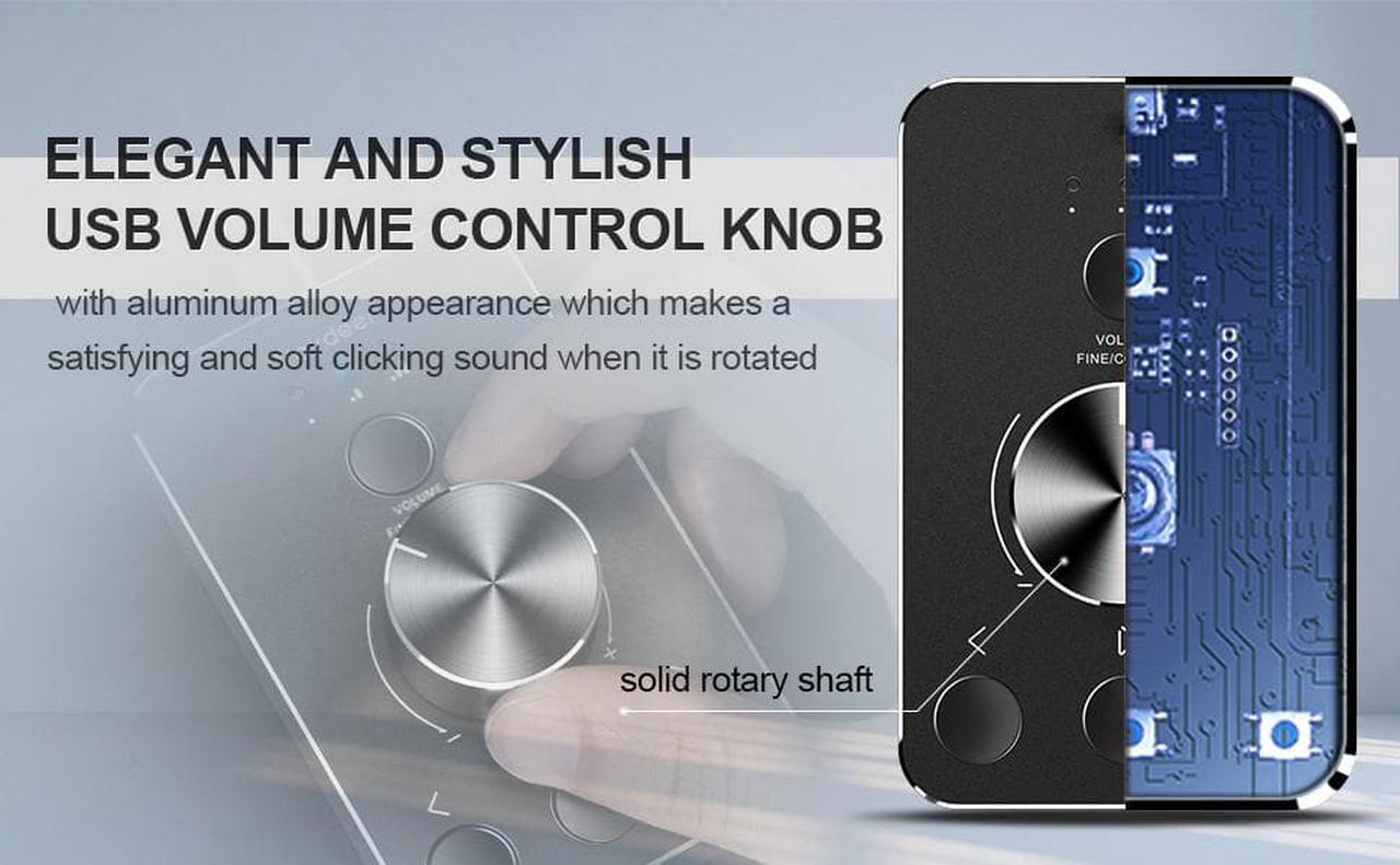 Alt view image 6 of 7 - USB Volume Control Multimedia Controller Knob PC Volume Control Knob Speaker Audio Multimedia Volume Remote Control Adjuster with One Key Mute Function Support Win7/8/10/XP/Mac/Vista/Android/iOS