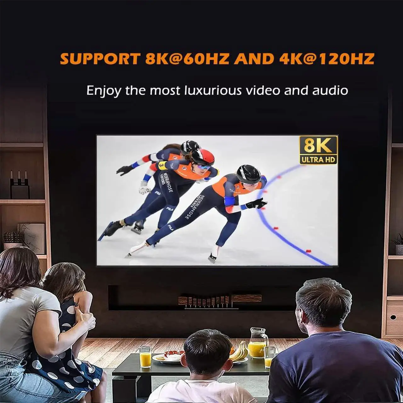 Alt view image 6 of 7 - 8K 4K 120Hz HDMI 2.1 Switcher Splitter, Bi-Directional 1x2/2x1 , 2 Port HDMI Switcher Selector Box , Supports 8K@60Hz, 4K@120Hz, 4K@60Hz 48Gbps High Speed for PS4/5 Roku Xbox TV Monitor