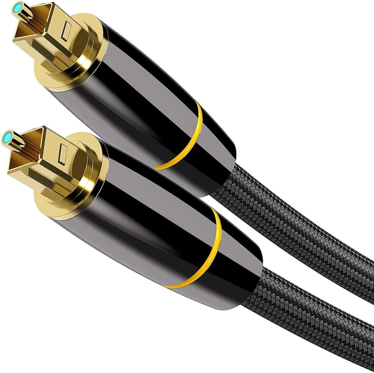 Jansicotek TOSLINK Fiber Optic Digital Audio Cable, 3 Feet