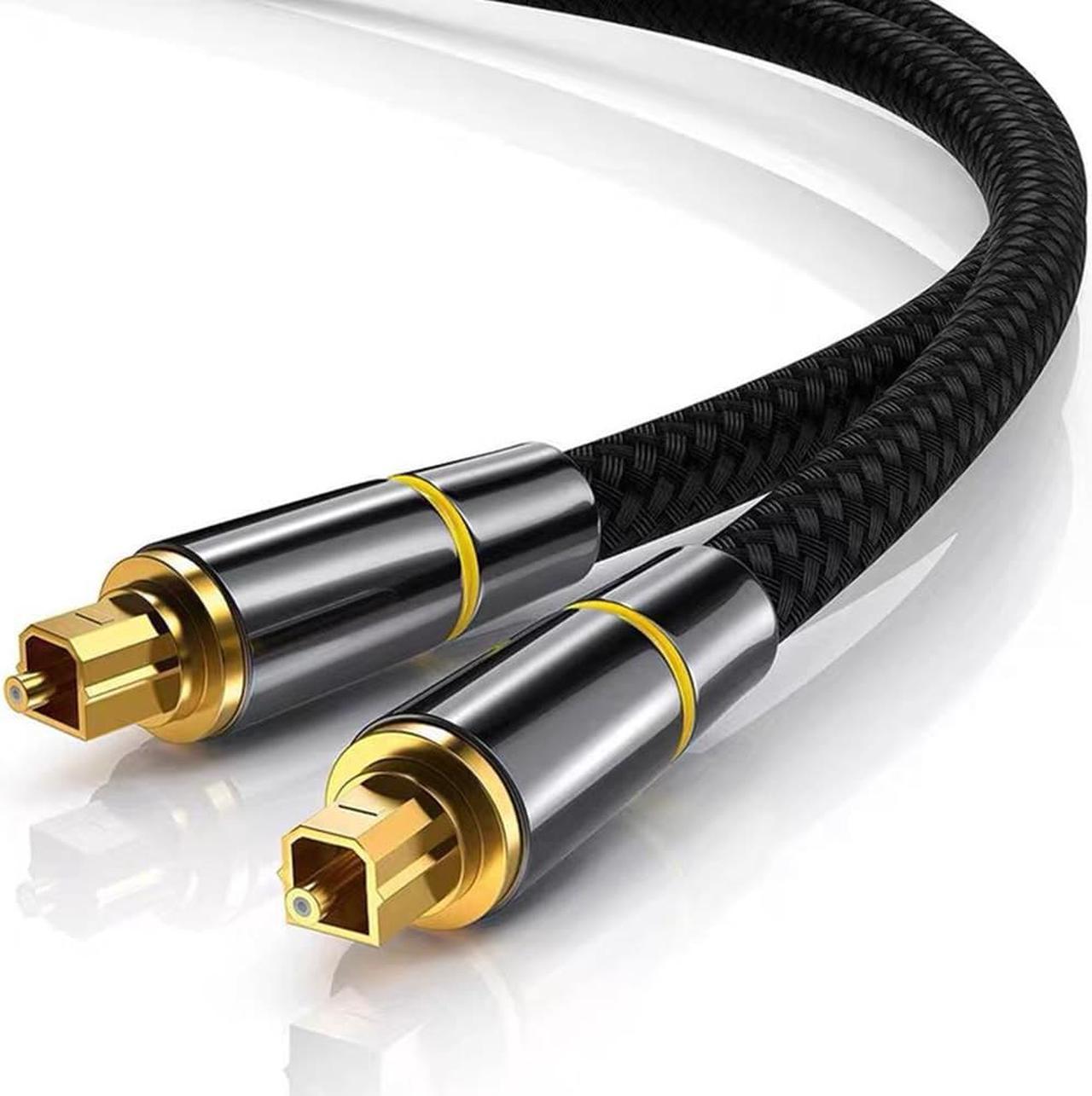 TOSLINK Cable, Optical Audio Cable Jansicotek 10 feet Fiber Optic Cable for soundbars (TOSLINK to TOSLINK, Digital S/PDIF Cable, Stereo Systems/amplifiers/amps, Home Cinema, Xbox One/PS5)