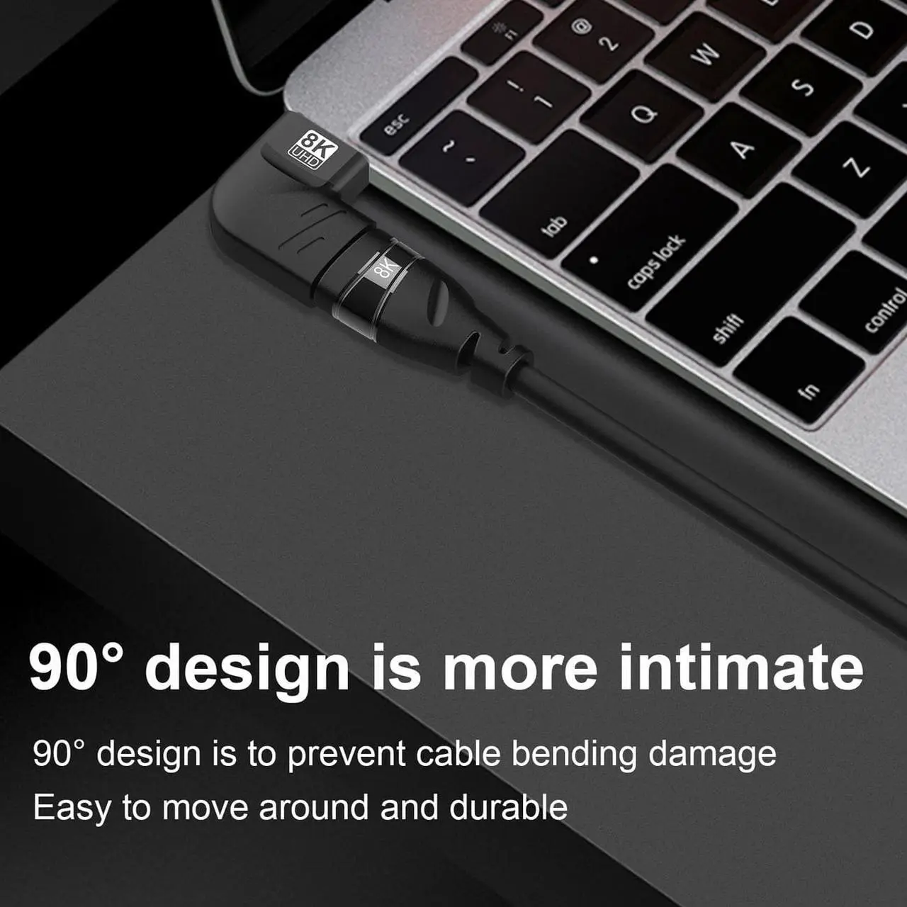 Alt view image 4 of 7 - HDMI Male to Female Adapter Right Angle 8K@60Hz 4K@120Hz, 2 Pack Flat 90 Degree and 270 Degree HDMI Extender Connector Up and Down Angle Converter for Fire Stick TV Roku Monitor Laptop Projector PS5
