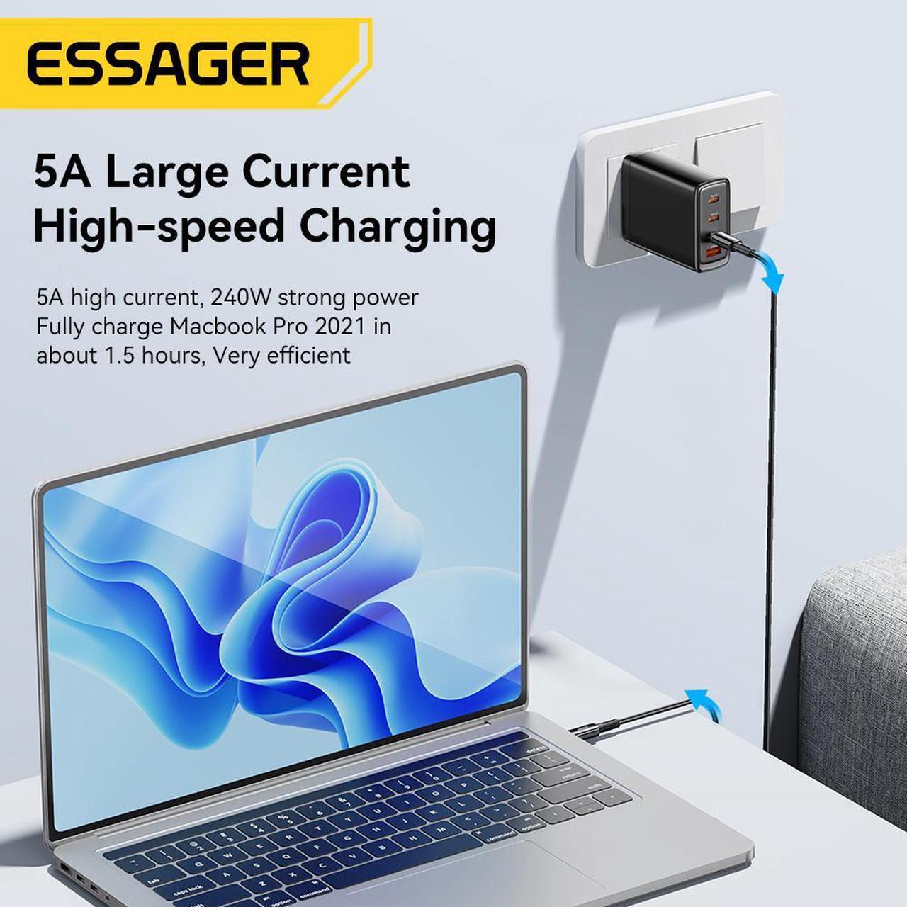 Alt view image 4 of 7 - 3.3ft 240W USB C to USB C Cable 1 Pack, Type C to Type-C Cable, USBC to USB-C Fast Charging Cable Compatible with MacBook Air/Pro, iPad Pro 12.9/11/Air, Samsung Galaxy S22/21