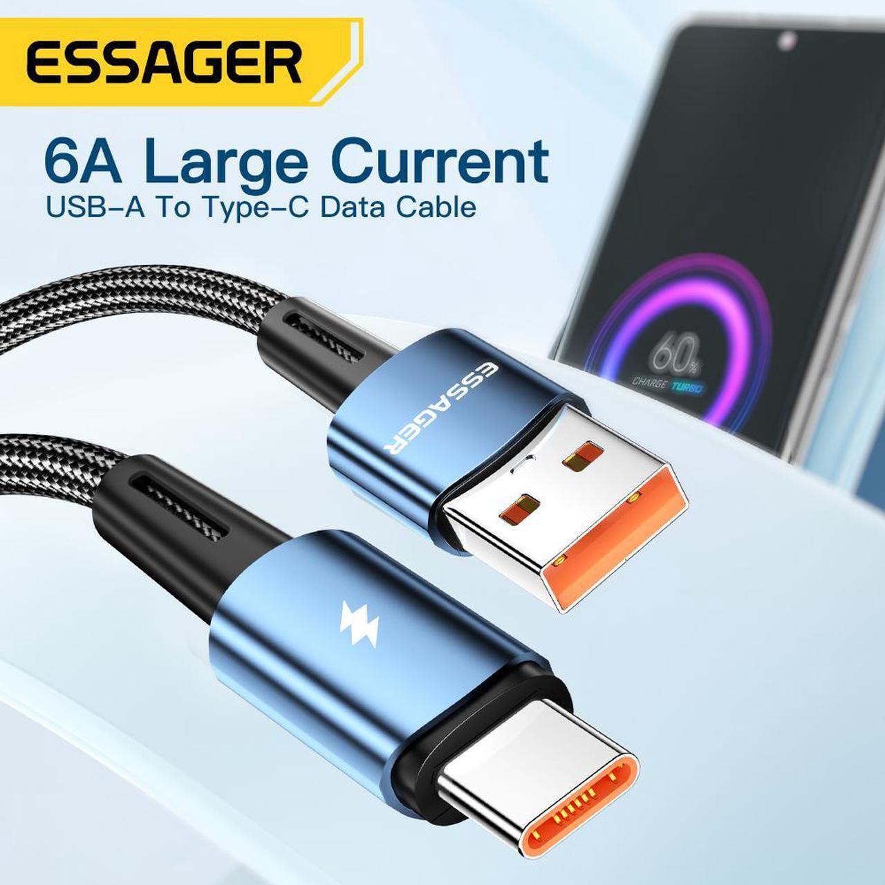 Alt view image 2 of 7 - 120W USB A to USB C Cable ,Jansicotek USB C Cable,USB C Charger Cable Fast Charging,PD USB C Cord for Samsung Galaxy iPad MacBook Pixel (3.3FT, 1-PACK)