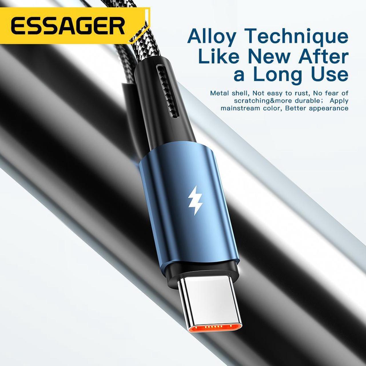Alt view image 6 of 7 - 120W USB A to USB C Cable ,Jansicotek USB C Cable,USB C Charger Cable Fast Charging,PD USB C Cord for Samsung Galaxy iPad MacBook Pixel (3.3FT, 1-PACK)