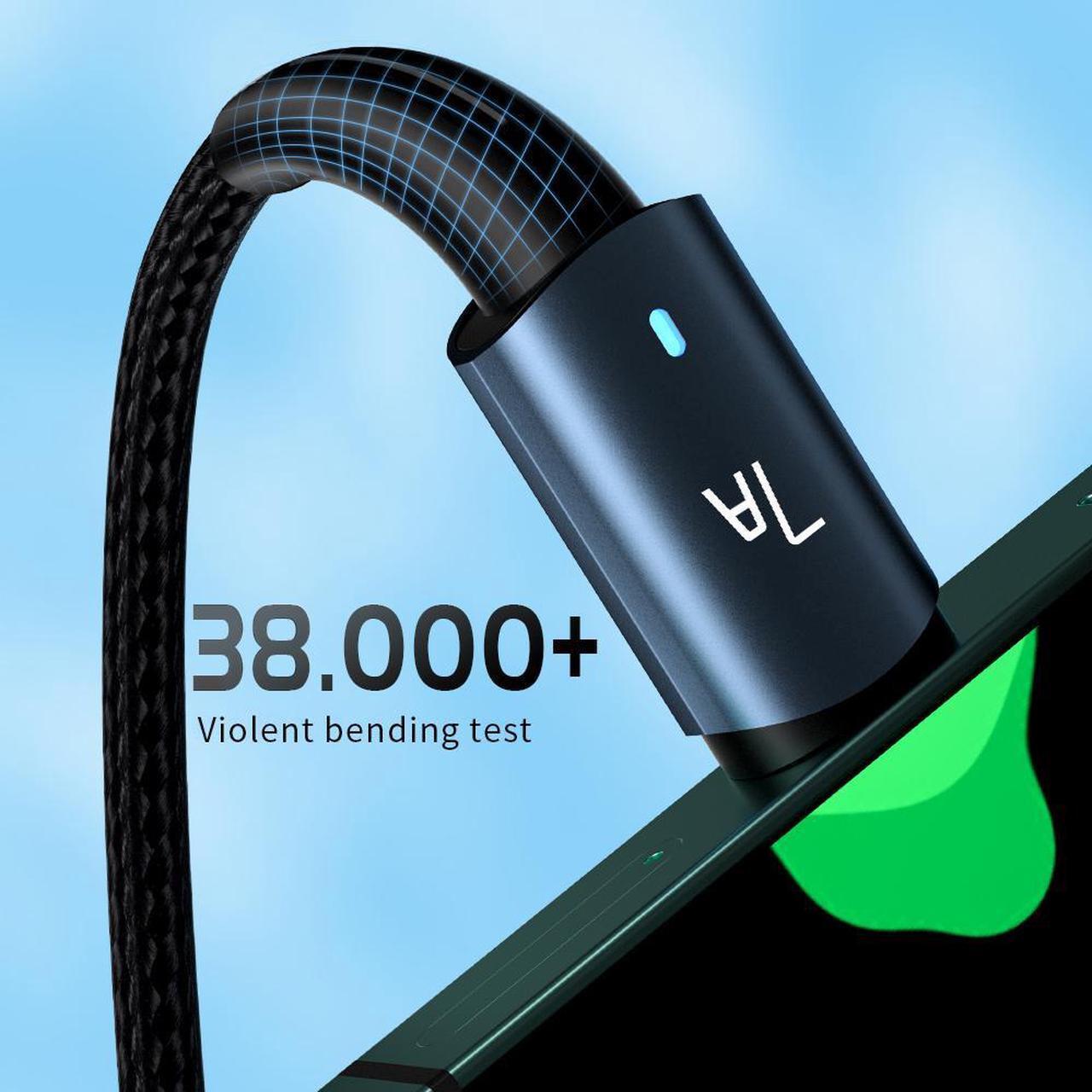 Alt view image 6 of 7 - Jansicotek 7A PD USB A to USB C Cable (3.3FT, 1-PACK), Fast Charging Type-C Cable Compatible with lPad Mini/Air/Pro, MacBook Pro, Samsung Galaxy S22/S10, Pixel, LG