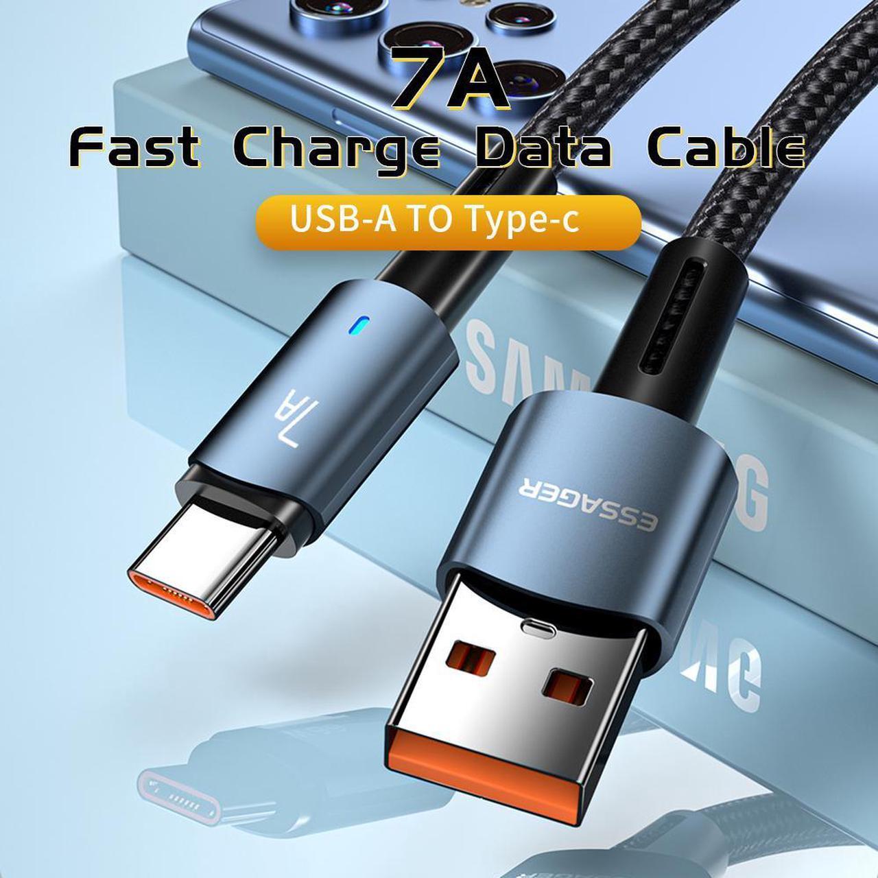 Alt view image 2 of 7 - Jansicotek 7A PD USB A to USB C Cable (3.3FT, 1-PACK), Fast Charging Type-C Cable Compatible with lPad Mini/Air/Pro, MacBook Pro, Samsung Galaxy S22/S10, Pixel, LG