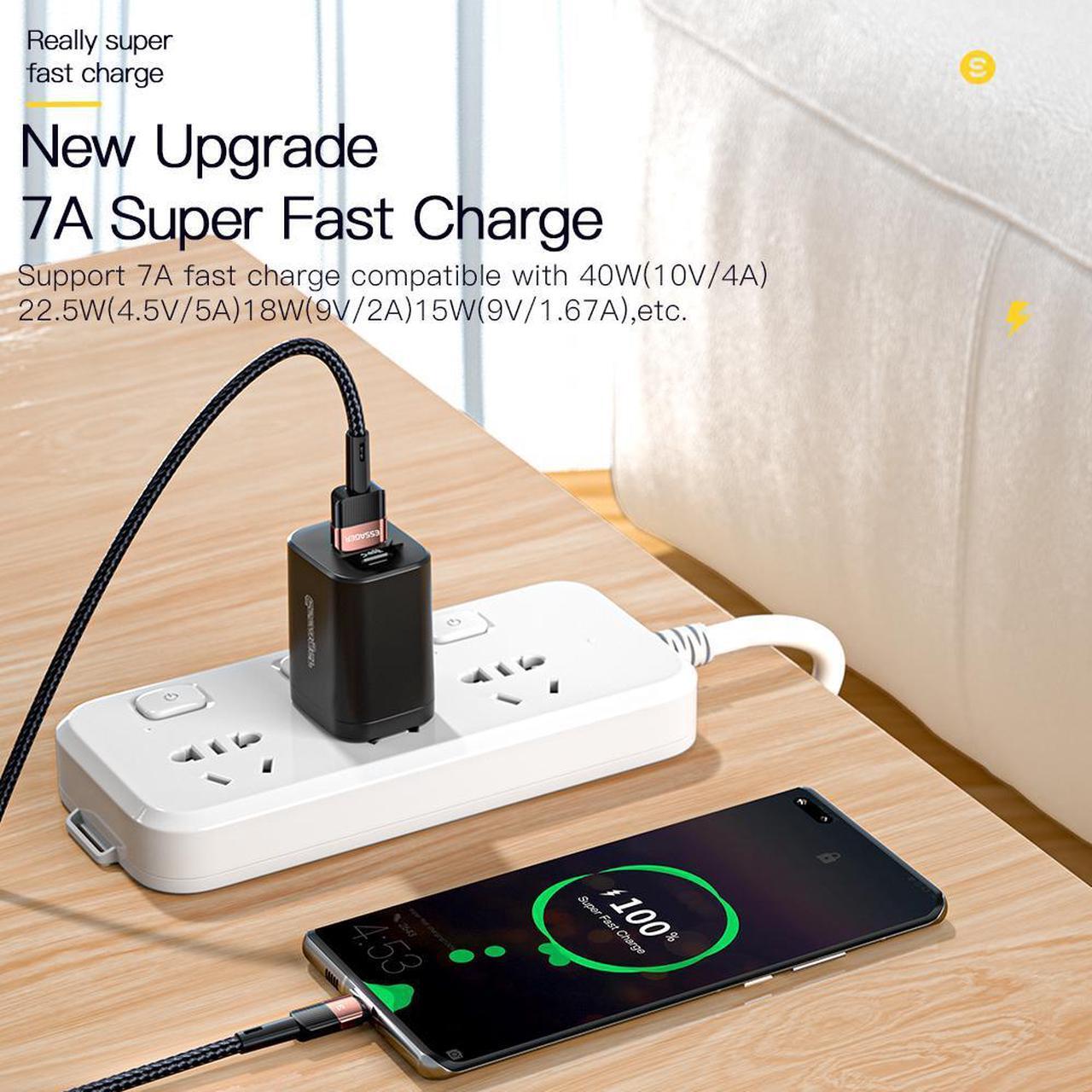 Alt view image 2 of 7 - USB Type C Cable Fast Charging [1-Pack 3.3ft], USB-A to USB-C Charging Cord Compatible with Samsung Galaxy S10 S9 S8 S20 S21 Plus A52 A21 A32 A11,Note 10 9 8, PS5 Controller