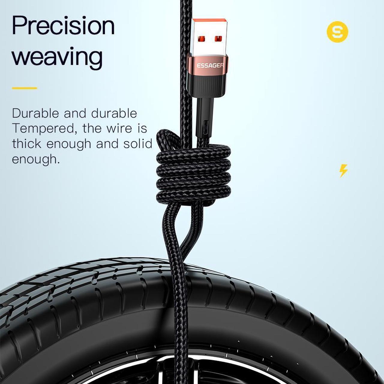 Alt view image 6 of 7 - USB Type C Cable Fast Charging [1-Pack 3.3ft], USB-A to USB-C Charging Cord Compatible with Samsung Galaxy S10 S9 S8 S20 S21 Plus A52 A21 A32 A11,Note 10 9 8, PS5 Controller