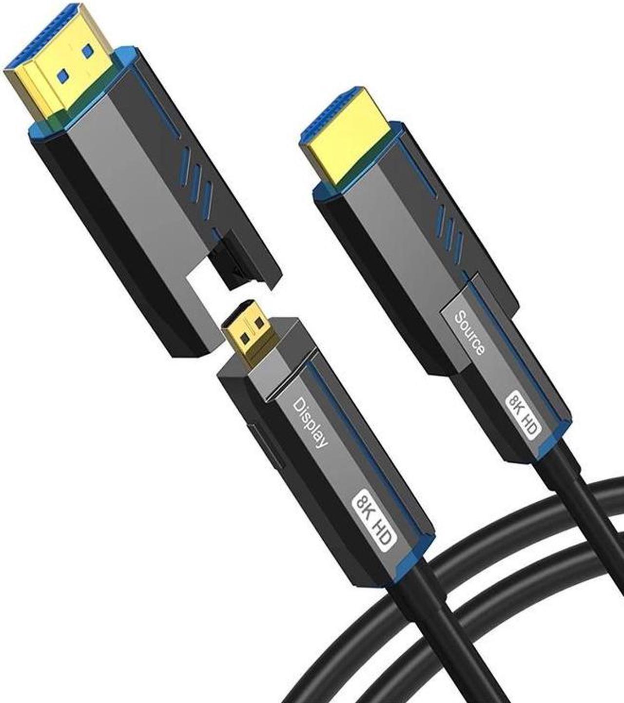 Main image of 8K 4K 120HZ HDMI Cable 16FT Fiber Optic, in-Wall CL3 Rated Long HDMI 2.1 48Gbps Ultra High Speed [8K@60Hz] Dynamic HDR/eARC/HDCP 2.2&2.3/3D, Compatible for PS5 PS4 Desktop AMD NVIDIA HP