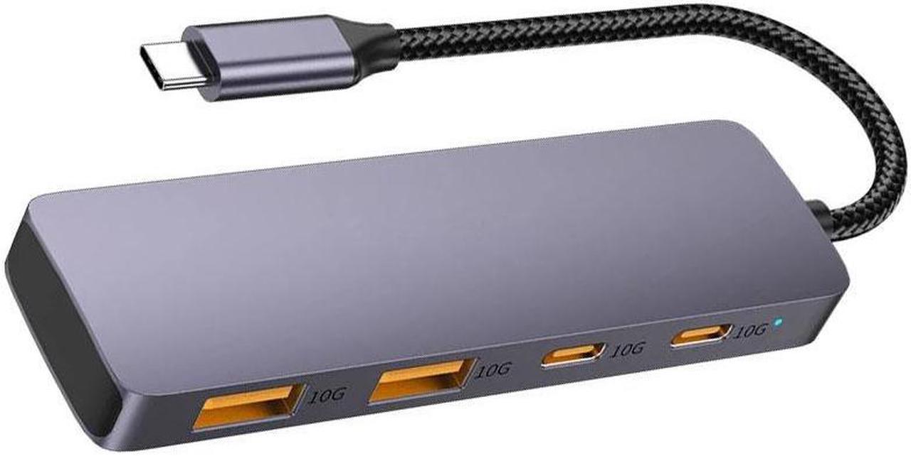 Jansicotek 10Gbps USB 3.2 Hub with 2 USB A 3.2 Ports, USB C 3.2 Gen 2 Speed