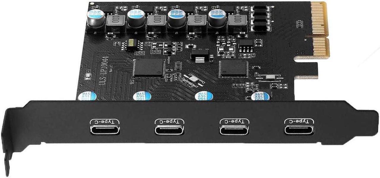 Main image of Jansicotek 10Gbps Superspeed 4-Ports PCI-E to USB 3.2 Expansion Card -4*10Gbps Type-C - PCI Express(PCIe) Expansion Card USB Card for Desktop PC Support Win XP Win7/8/10
