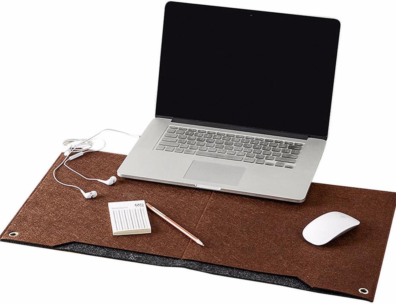 Jansicotek Professional Felt Mouse Pad 2 Layers XL Size 600x300MM Office Desk Mat Fashion Durable Computer Desk Mat Modern Table Felt with Pen Holder for Home Office Use