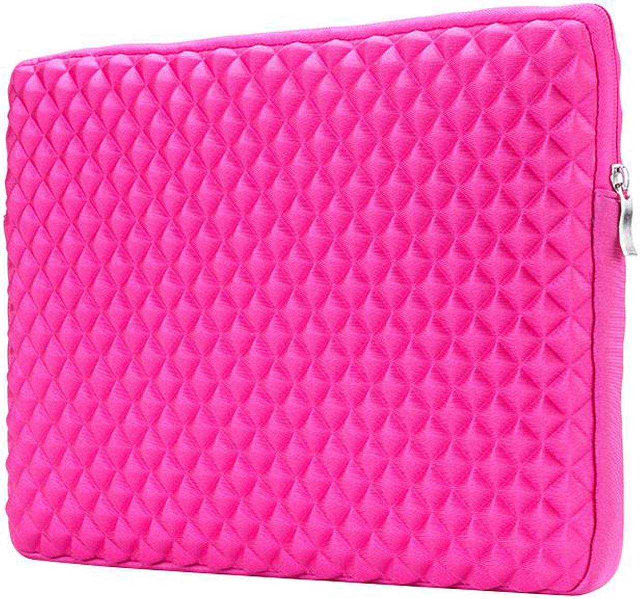 Jansicotek Diamond Foam Splash & Shock Resistant Neoprene Travel Bag for 11 - 12.5 Inch Ultrabook,Laptops,tablet PC, Macbook, Chromebook (Pink)