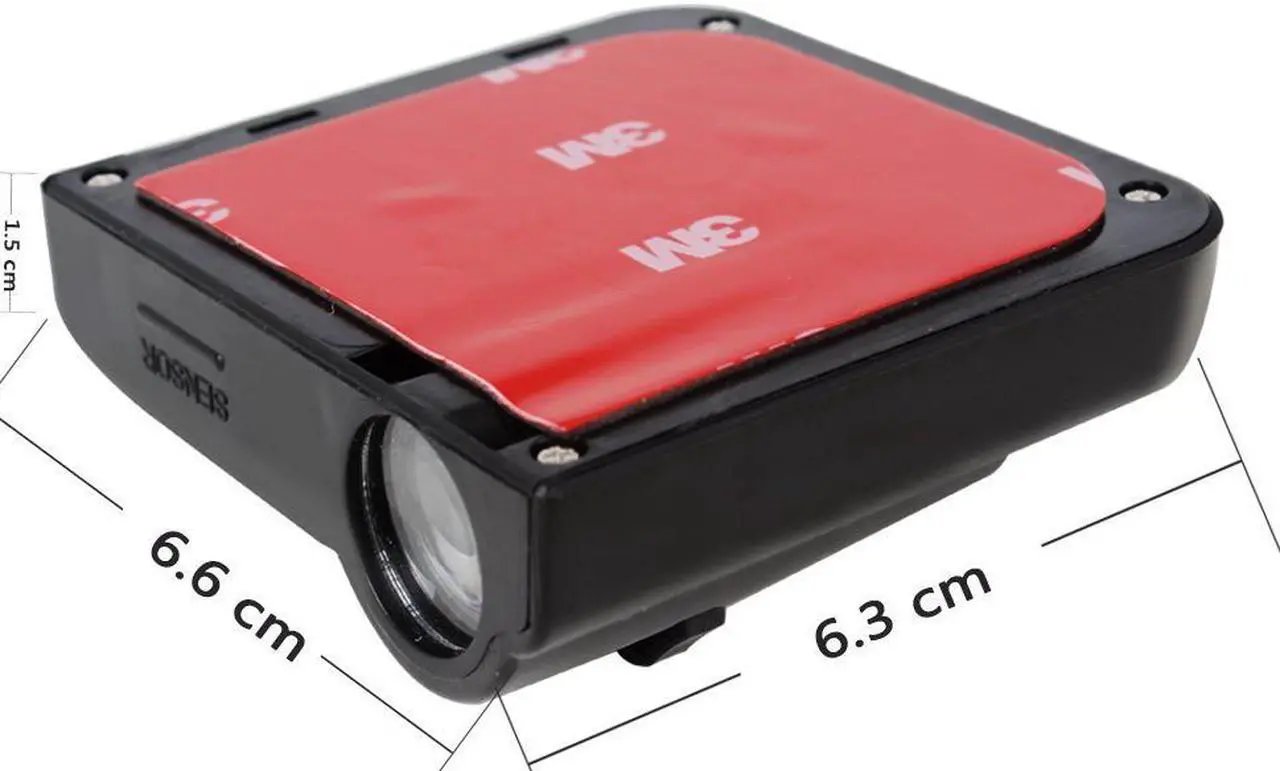 Alt view image 3 of 7 - Jansicotek Car Door Projector Lights 2 Pcs Wireless Led Car Lights With Magnet Sensor Auto Courtesy Welcome Logo Shadow Lamp Battery Operated 6AAA included(Batman)