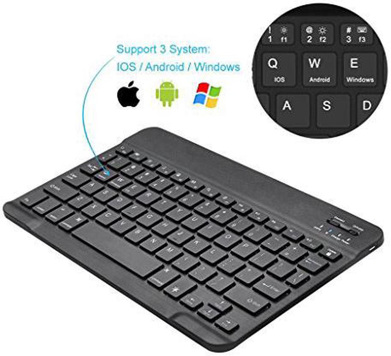Alt view image 4 of 7 - Jansicotek Wireless Bluetooth Keyboard Compatible with 2019/2018 iPad Pro 11/12.9/10.5, iPad Air, iPad Mini, iPhone and Other Bluetooth Devices, Compatible iPad Pro Mini Air iPhone, Android-White