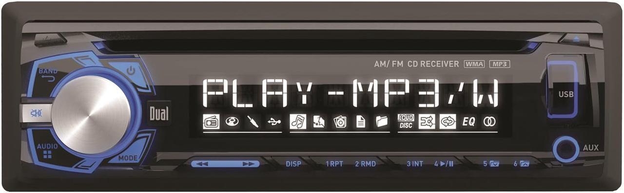 Alt view image 3 of 5 - DUAL XDM260 Dual CD/MP3 Player with Charging USB 3.5mm AUX and 3.7 LCD