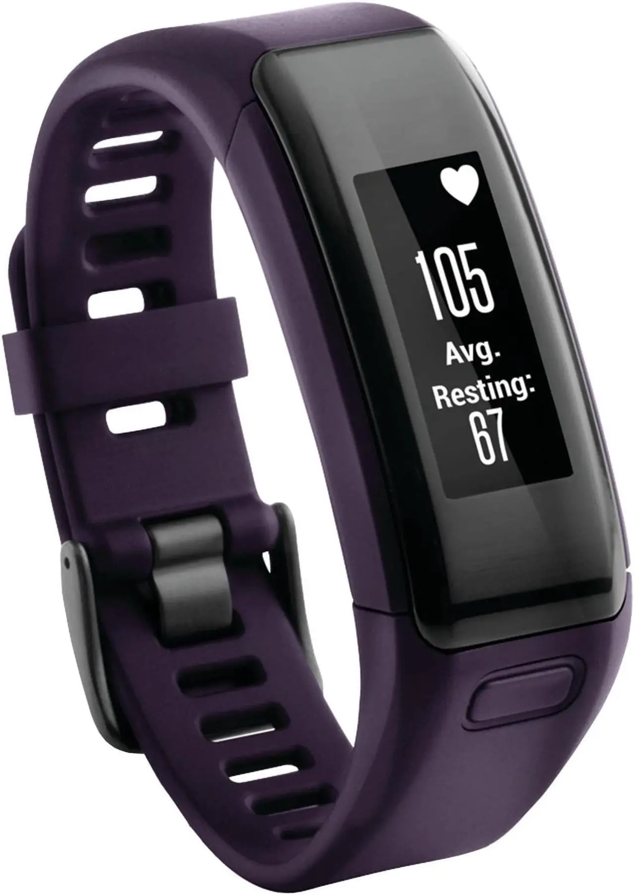 Alt view image 2 of 4 - Garmin 010-01955-07 Vivosmart HR Activity Tracker Imperial Purple Regular Fit