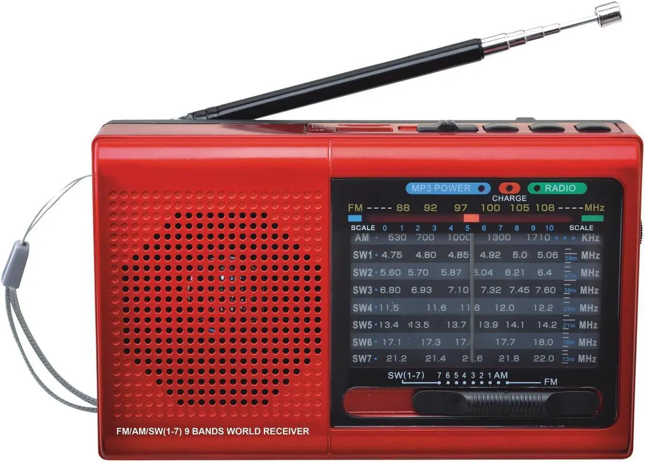 Alt view image 5 of 14 - 9 BAND BT/USB/SD RDIO RED